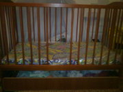 кроватка качалкас матрасом с кокосовой стружкой 700грн.