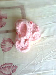 Вязанные розовые пинеточки Новые