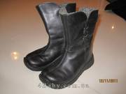 Детские  зимние,  кожаные сапожки  ECCO,  разм 27