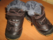 Зимние кожаные ботинки на натуральном меху