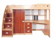 2-х ярусную кровать со столом и матрасом