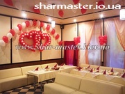 Украшение свадебного зала воздушными шарами Киев, воздушные шары Киев.