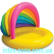 Красочный детский бассейн Intex 57420 Радуга с навесом