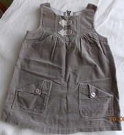 Платье в мелкий вельвет,  возраст 1-3 лет, 