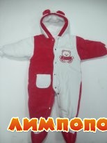 Украина Комбинезон велюр  Чебурашка №3 (Красный)