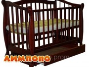 Baby sleep (Ляля) Кроватка-диванчик. Цвет вишня