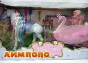 Jia yu toy Карета с лошадью и куклой 54586