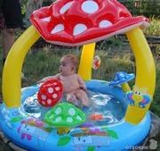 Детский надувной бассейн Грибочек