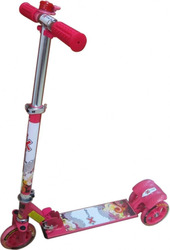 Самокат OMNI трехколесный со светящимся колесом и звоночком