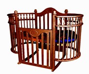 Продам Детскую кроватку Веселка Каролина тонированную,  с качалкой,  без