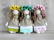 Куклы ангелы из мешковины
