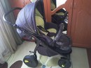 Коляска Tutis Zippy 2в1,  темно-синяя,  c салатовым,  как новая