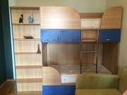 Двухэтажная (двухъярусная) детская кровать + шкаф